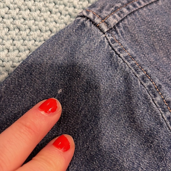 Club Monaco cotton denim snap western top - Picture 7 of 7